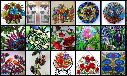 ragam hias flora fauna Keren Glass Painting Designs Aplikacije na Google Playu Stok